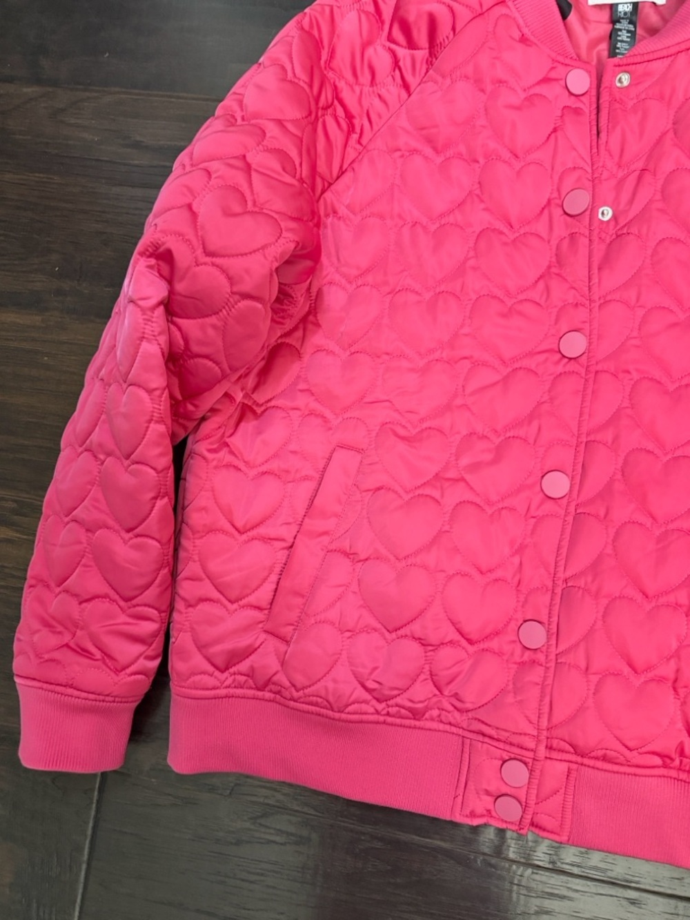 Beach Riot Jacket Hot Pink Quilted Heart Bomber - Picture 4 of 14